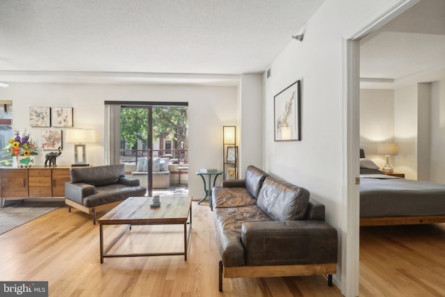 living room with light wood-style flooring