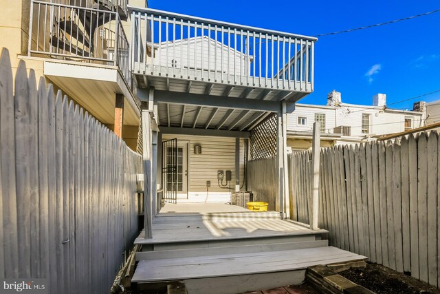 view of wooden terrace