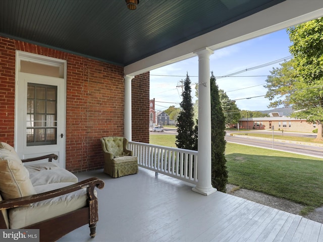 view of patio / terrace with a porch