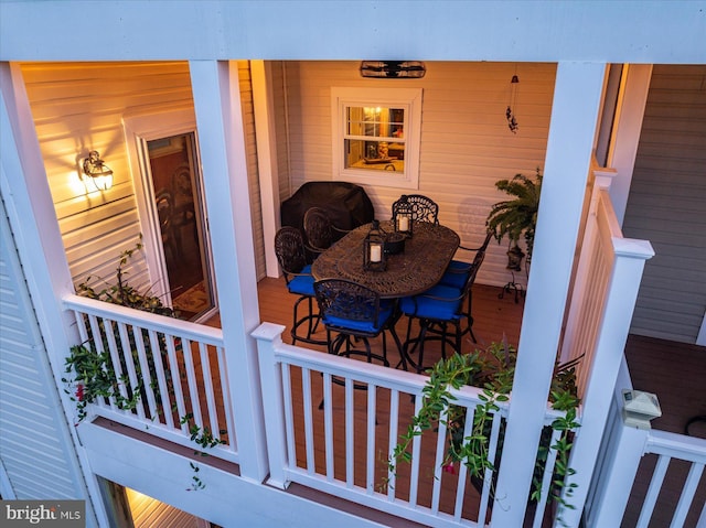 exterior space with covered porch