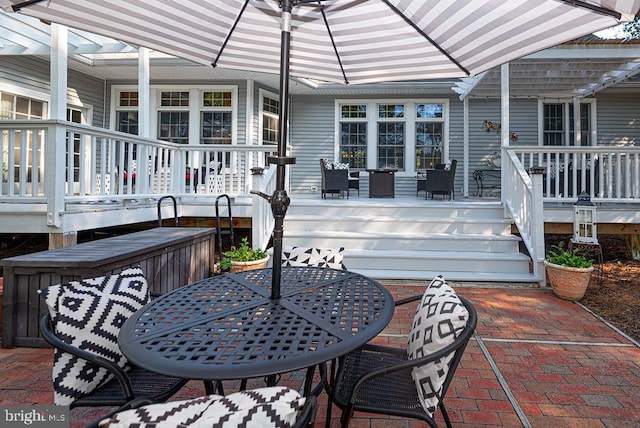 view of patio / terrace featuring a deck