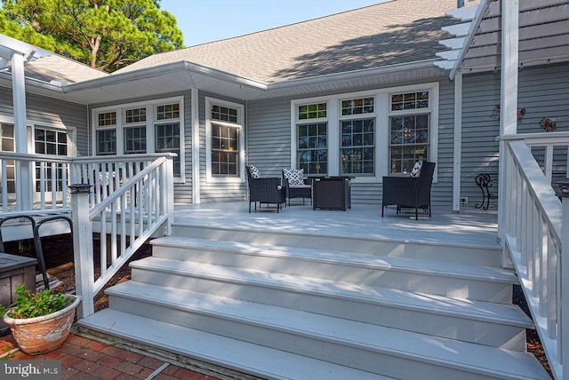 view of wooden terrace