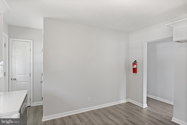 interior space with light wood-type flooring