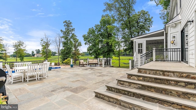 view of patio with outdoor dining space