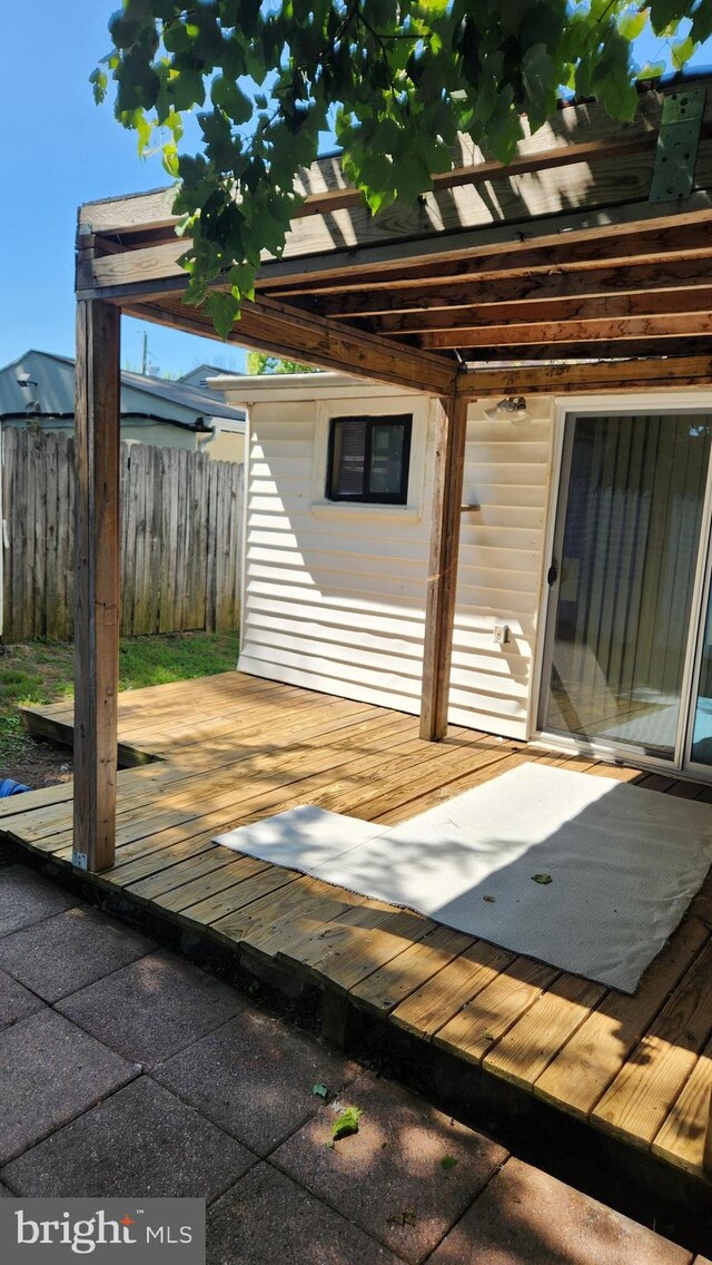 view of wooden deck