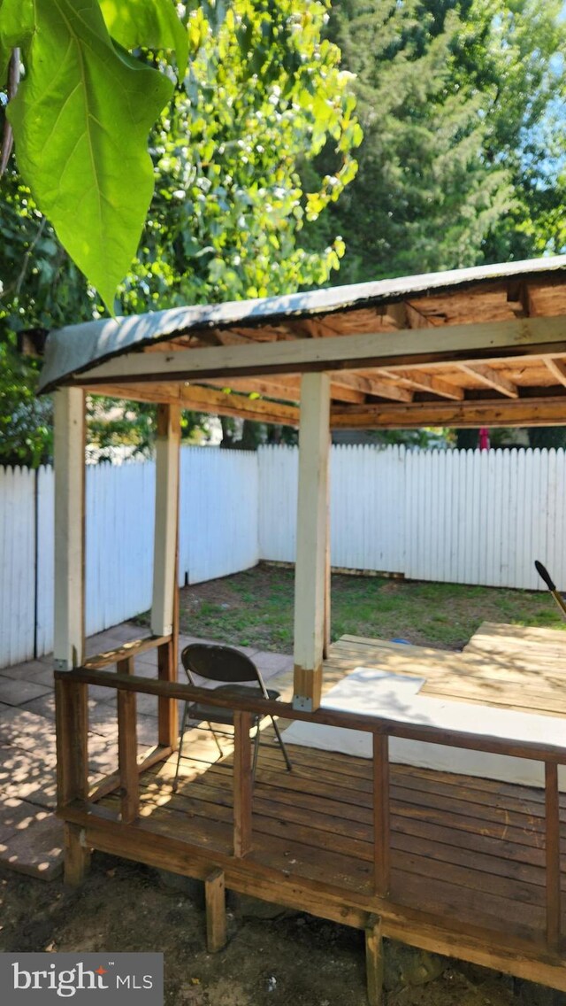 view of wooden terrace