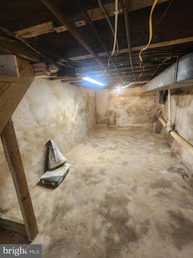 view of basement