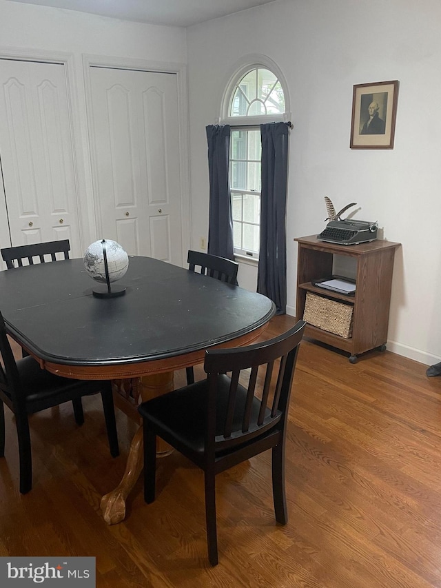 dining room featuring hardwood / wood-style flooring