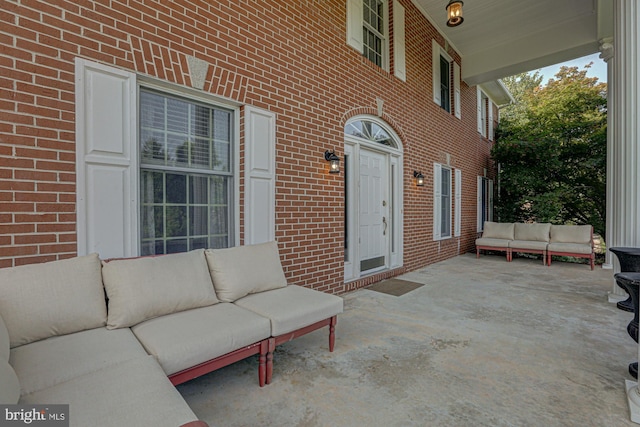 view of patio / terrace featuring an outdoor hangout area