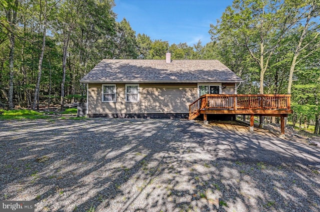 exterior space with a wooden deck