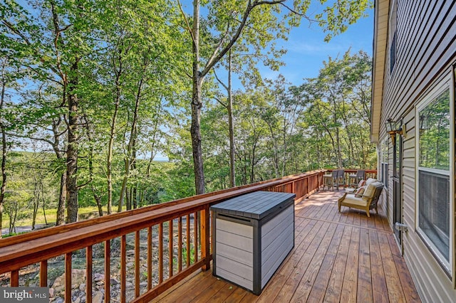 view of wooden terrace