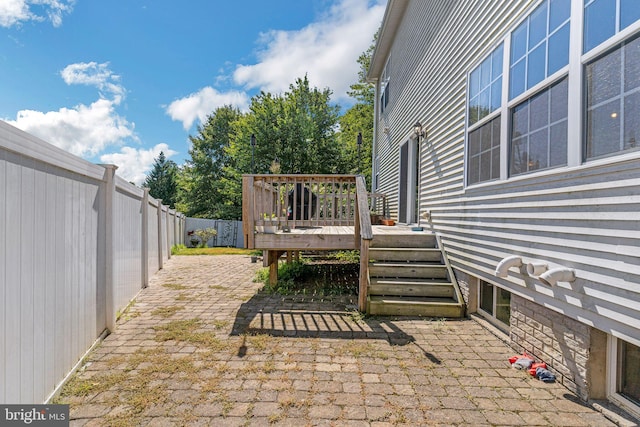 view of patio with a deck