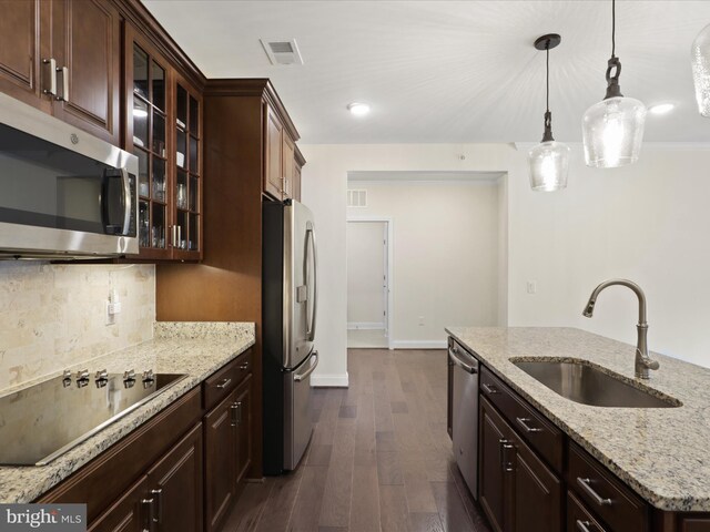 spare room featuring crown molding, french doors, and wood-type flooring