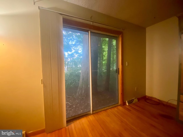 empty room featuring hardwood / wood-style flooring