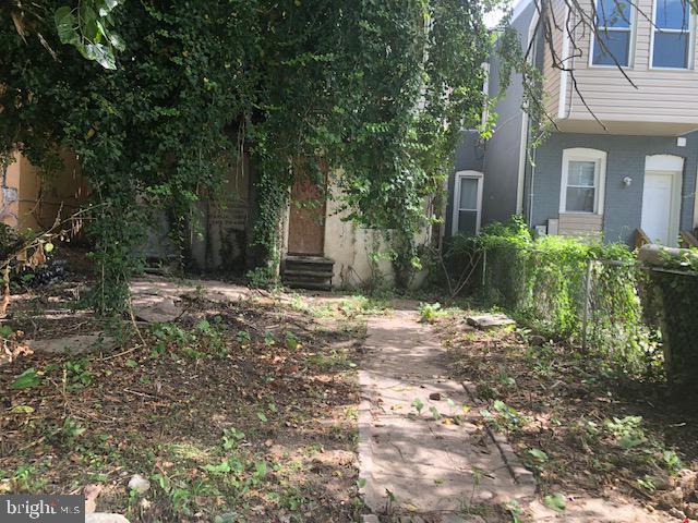 view of yard with entry steps and fence