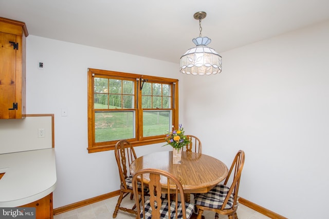 view of dining area