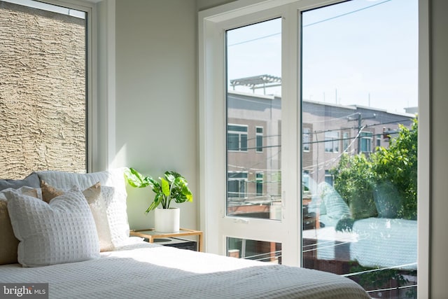 bedroom featuring multiple windows