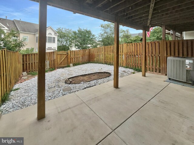 view of patio featuring central AC unit