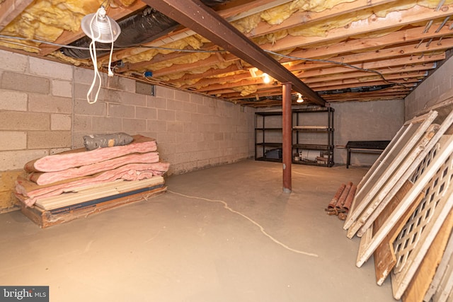 view of basement