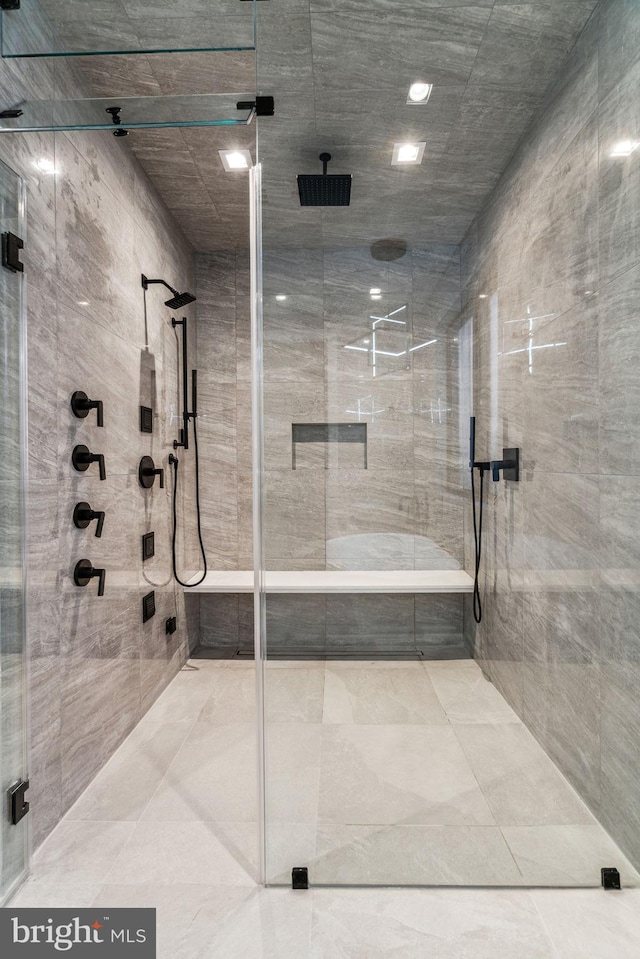 bathroom with an enclosed shower