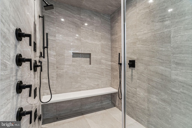 bathroom with walk in shower