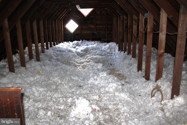 view of attic