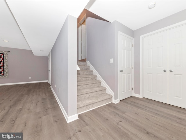 interior space with hardwood / wood-style floors