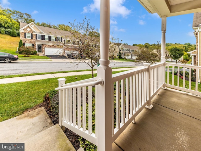 view of patio with a porch