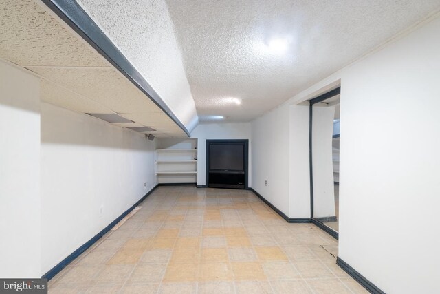 interior space featuring light tile patterned floors