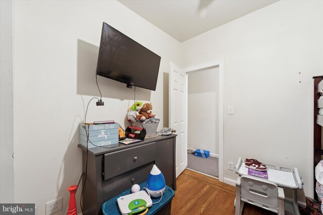 office featuring dark hardwood / wood-style floors