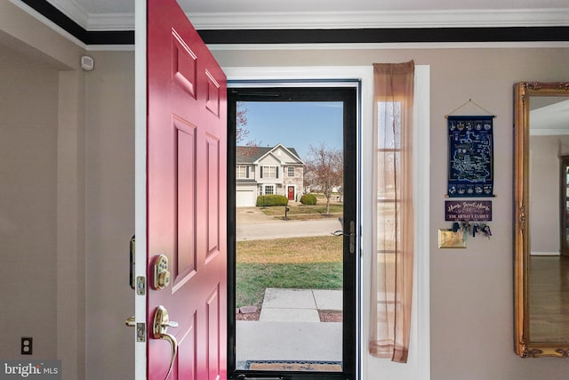 entrance foyer with ornamental molding