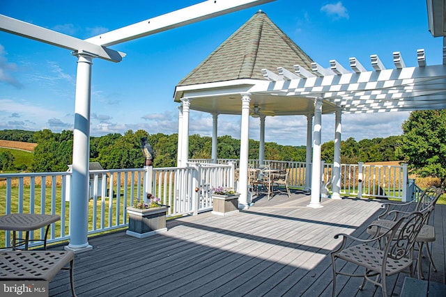 4116 Harford Creamery Rd, White Hall, MD 21161 - wooden terrace featuring a pergola