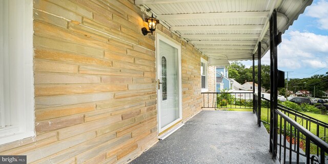 balcony with covered porch