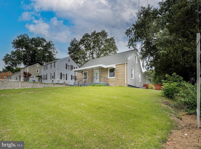 exterior space featuring a yard