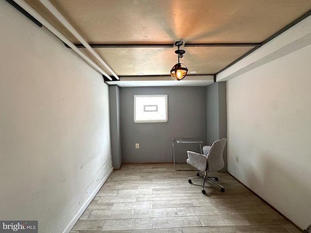 interior space with light wood-type flooring