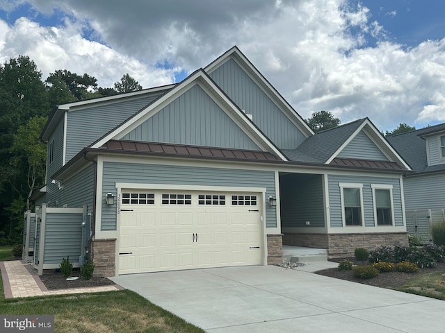 craftsman-style home featuring a garage