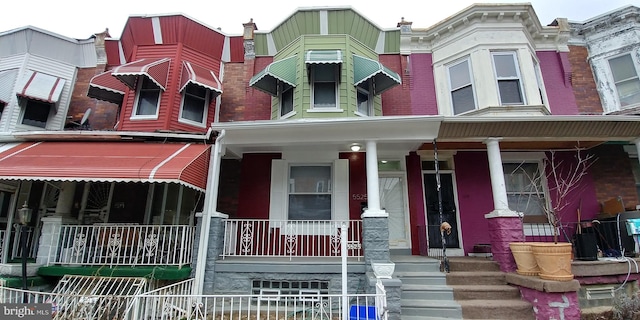 multi unit property with covered porch