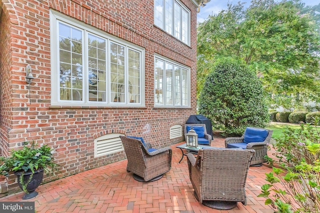 view of patio featuring outdoor lounge area