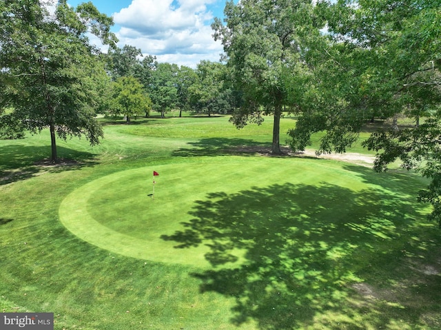 view of property's community featuring a yard