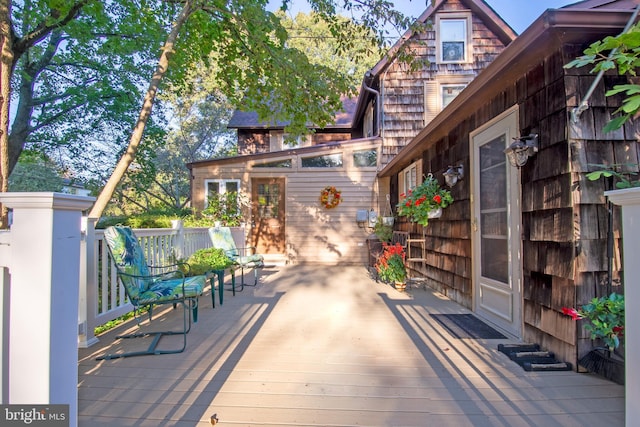 view of wooden terrace