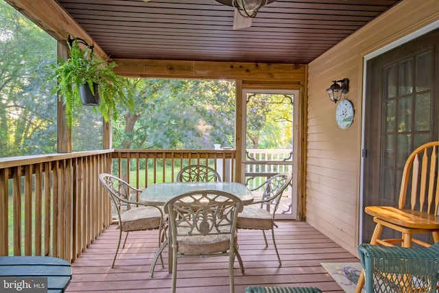 view of sunroom