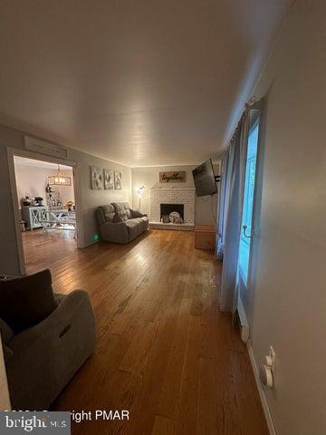 living room featuring hardwood / wood-style floors