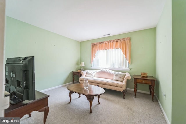 130 Slade Ave Unit 213, Pikesville, MD 21208 - living room featuring carpet flooring, visible vents, and baseboards