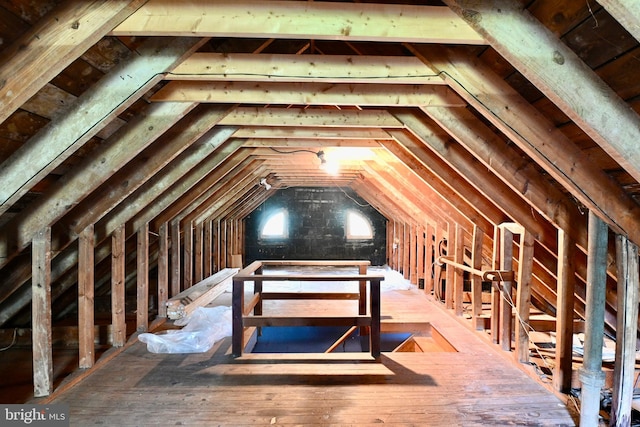 view of attic