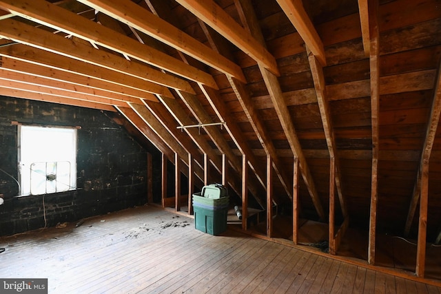 view of attic