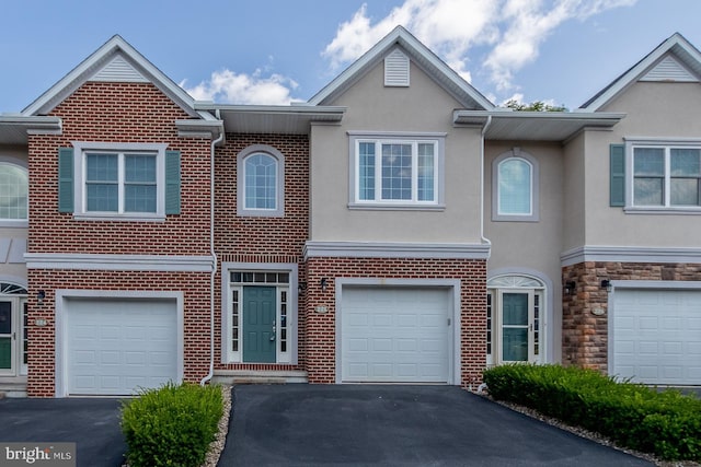 view of property with a garage