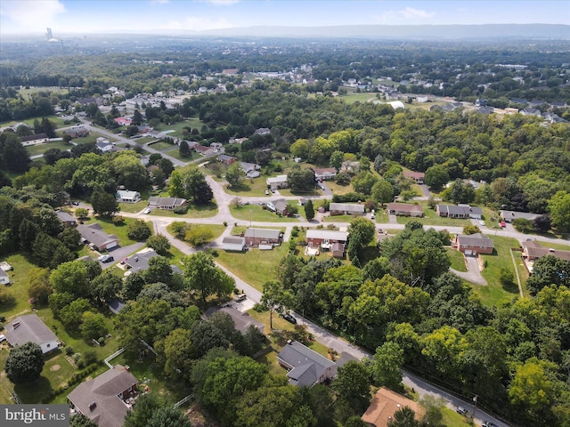 aerial view featuring a residential view