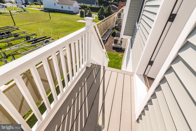 balcony with cooling unit