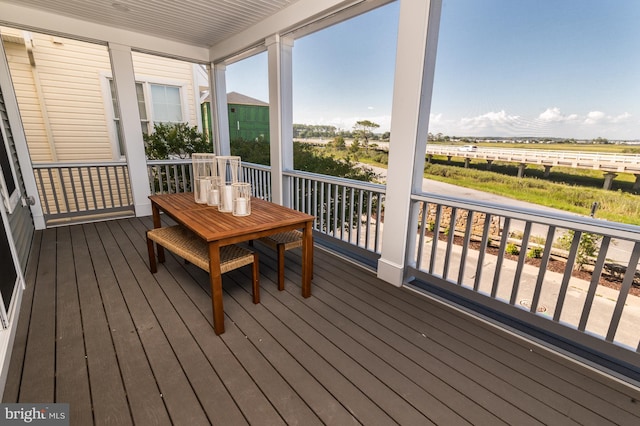 view of sunroom