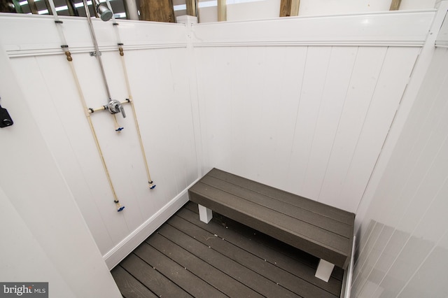 mudroom featuring hardwood / wood-style floors